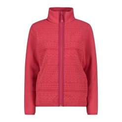 Bluza damska turystyczna CMP 34H0426. Czerwone bluzy sportowe damskie CMP, xs, bez wzorów, bez kaptura, trekkingowe. Za 382.50 zł.