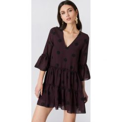 NA-KD Boho Sukienka mini z dekoltem V - Purple,Multicolor. Sukienki damskie marki NA-KD Boho. W wyprzedaży za 85.36 zł.
