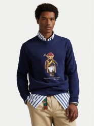 Polo Ralph Lauren Bluza 710B14625001 Granatowy Regular Fit. Niebieskie bluzy męskie Polo Ralph Lauren, m, bez wzorów, z bawełny, bez kaptura. Za 1,199.00 zł.