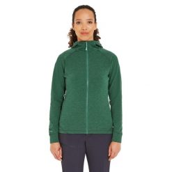 Bluza z kapturem damska Rab Nexus Hoody z kapturem. Zielone bluzy damskie RAB, bez wzorów, z kapturem. Za 314.99 zł.