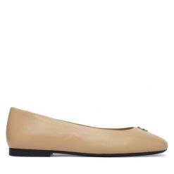 Baleriny Tommy Hilfiger. Brązowe baleriny damskie Tommy Hilfiger, bez wzorów, bez obcasa. Za 409.99 zł.