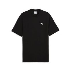 Męska koszulka Essentials Elevated o luźnym kroju PUMA. Czarne koszulki sportowe męskie Puma, na jesień, l, bez wzorów, z bawełny, bez kołnierzyka, bez ramiączek. Za 129.00 zł.