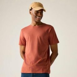 Męska koszulka z krótkim rękawem Tait, lekka i aktywna. Brązowe koszulki sportowe męskie Regatta, m, bez wzorów, z bawełny, bez kołnierzyka, bez ramiączek, trekkingowe. Za 144.00 zł.