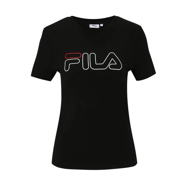 Koszulka damska Fila Schilde. Czarne koszulki sportowe damskie Fila, l, bez wzorów, z materiału, bez kołnierzyka, bez ramiączek. Za 89.60 zł.