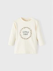 NAME IT Bluzka 13206931 Écru Regular Fit. T-shirty i topy dla dziewczynek Name it, bez wzorów, z bawełny, bez ramiączek. Za 29.99 zł.