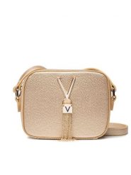 Valentino Torebka Divina VBS1R409G Złoty. Żółte listonoszki damskie Valentino, bez wzorów, ze skóry, bez dodatków. Za 209.99 zł.