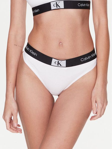 Calvin Klein Underwear Stringi 000QF7221E Biały. Białe stringi damskie Calvin Klein Underwear, xs, bez wzorów, z bawełny. Za 59.99 zł.
