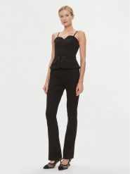 KARL LAGERFELD Kombinezon 240W1311 Czarny Regular Fit. Czarne sukienki damskie KARL LAGERFELD, bez wzorów, z syntetyku, bez kołnierzyka, bez ramiączek. Za 1,139.00 zł.