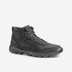 Buty turystyczne męskie Quechua NH100 Mid. Brązowe trekkingi męskie QUECHUA, przed kolano, outdoorowe. Za 89.99 zł.