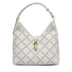 Torebka Furla. Białe torebki do ręki damskie Furla, bez wzorów, klasyczne, bez dodatków. Za 1,389.00 zł.