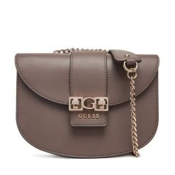 Torebka Guess. Brązowe torebki do ręki damskie Guess, z aplikacjami, wizytowe, bez dodatków. Za 449.99 zł.