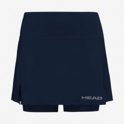 Spódniczka ze spodenkami do tenisa damska CLUB Basic Skort. Niebieskie spódnice damskie Head, s, bez wzorów, z dżerseju, sportowe, dopasowane. Za 233.50 zł.
