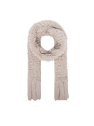 Guess Szalik W4BZ99 WGU30 Beżowy jasny. Brązowe rękawiczki damskie Guess, z aplikacjami, z poliesteru. Za 344.99 zł.
