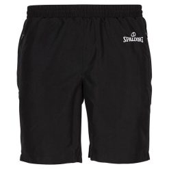 Szorty Spalding Woven. Czarne krótkie spodenki sportowe męskie Spalding, l, bez wzorów, na fitness i siłownię. W wyprzedaży za 118.15 zł.