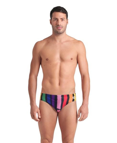 Kąpielówki Arena Painters Stripe Swim Briefs. Czarne kąpielówki męskie Arena, l, bez wzorów, do pływania. Za 119.00 zł.