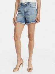 Guess Szorty jeansowe W6GD74 D0726 Niebieski Regular Fit. Niebieskie szorty damskie Guess, z aplikacjami, z bawełny. Za 394.99 zł.