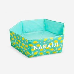 Basenik składany dla dzieci Nabaiji TIDIPOOL Cytryny śr. 88,5 cm+szczelna torba. Niebieskie torby i plecaki dziecięce Decathlon, z materiału. Za 99.99 zł.