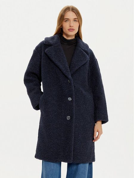 Guess Płaszcz zimowy Berenice W4BL10 WGHS0 Granatowy Regular Fit. Niebieskie płaszcze damskie Guess, na zimę, l, z aplikacjami, z syntetyku, bez kaptura. Za 889.99 zł.