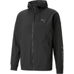 Kurtka sportowa Puma Fit Woven Jacket 522128 51. Czarne kurtki męskie Puma, m, bez wzorów, z materiału, do biegania. Za 149.00 zł.