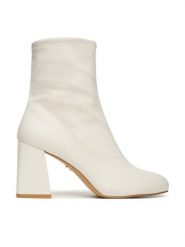 Aldo Botki Haucan 13618383 Biały. Białe botki damskie Aldo, ze skóry, bez obcasa, na słupku, bez zapięcia. Za 349.99 zł.