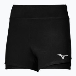 Spodenki tenisowe damskie Mizuno Flex Short. Czarne szorty damskie Mizuno, xl, bez wzorów, z elastanu, eleganckie. Za 87.99 zł.