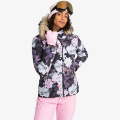 Kurtka narciarska snowboardowa ROXY damska ocieplana wodoodporna. Białe kurtki sportowe damskie Roxy, na zimę, l, bez wzorów, bez kaptura, narciarskie. Za 649.00 zł.