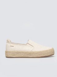 Espadryle damskie beżowe TT274089 801. Brązowe espadryle damskie Big Star, na lato, bez wzorów, z gumy, wakacyjne, z okrągłym noskiem, bez obcasa, bez zapięcia. Za 139.99 zł.