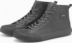Ombre Męskie wysokie buty trampki z ozdobnym noskiem szare V2 OM-FOTH-0157 43. Szare trampki męskie Ombre, bez wzorów, bez zapięcia. Za 169.99 zł.
