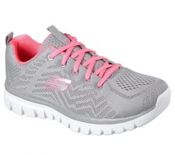 Buty treningowe damskie Skechers Graceful Get Connect. Szare obuwie sportowe damskie Skechers, bez wzorów, z materiału. Za 333.00 zł.