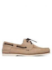 Tommy Hilfiger Półbuty FM0FM05387 Beżowy. Brązowe półbuty na co dzień męskie Tommy Hilfiger, ze skóry, bez zapięcia. Za 489.99 zł.