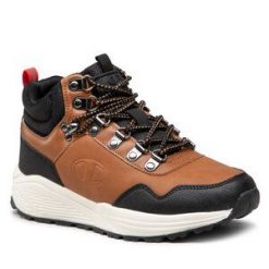 Sneakersy Champion. Brązowe półbuty chłopięce Champion, bez wzorów, bez zapięcia. Za 179.99 zł.
