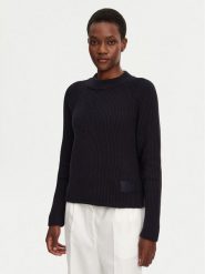 AMI Paris Sweter FKS024.KN0031 Granatowy Regular Fit. Niebieskie swetry damskie AMI PARIS, m, bez wzorów, z bawełny, bez kołnierzyka, bez ramiączek, bez kaptura. Za 1,749.00 zł.