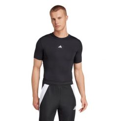 Koszulka Adidas Sport Tf Ss Tee M Dorosłych. Czarne koszulki sportowe męskie Adidas, m, bez wzorów, bez kołnierzyka, bez ramiączek, do piłki nożnej. Za 108.00 zł.