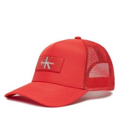 Czapka z daszkiem Calvin Klein. Czerwone czapki i kapelusze męskie Calvin Klein, bez wzorów. Za 169.99 zł.