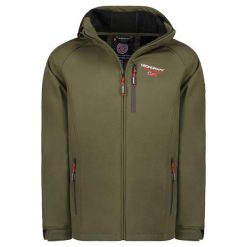 Geographical Norway TAKITO — softshell męski, khaki (WY1161H). Zielone kurtki męskie Geographical Norway, na wiosnę, m, bez wzorów, z elastanu, sportowe, bez kaptura. Za 209.00 zł.