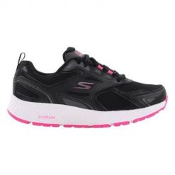 Buty do biegania damskie Skechers GO Run. Czarne obuwie sportowe damskie Skechers, bez wzorów, z materiału, do biegania, Skechers Sport. Za 269.99 zł.