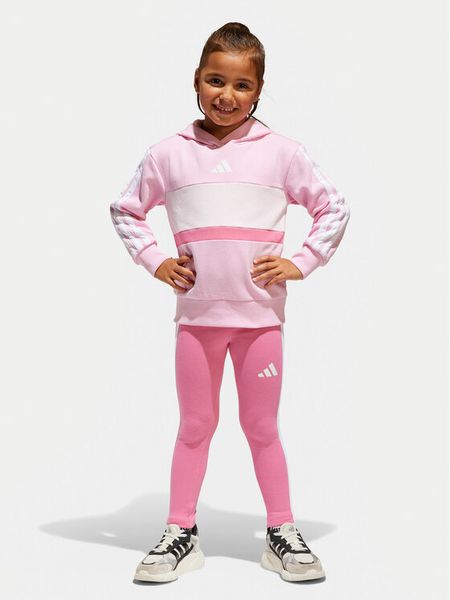 Adidas Komplet bluza i legginsy Seasonal Essentials Tiberio 3-Stripes JC7475 Różowy Slim Fit. Czerwone bluzy dla dziewczynek Adidas, bez wzorów, z syntetyku. Za 169.99 zł.