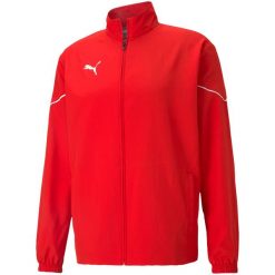 Kurtka do piłki nożnej męska Puma teamRISE Sideline. Czerwone kurtki męskie Puma, m, bez wzorów, bez kaptura. Za 224.48 zł.