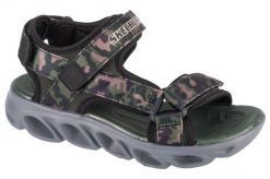 Sandały chłopięce, Hypno-Splash - Sun Breaks. Czarne sandały chłopięce Skechers, z materiału, bez zapięcia. Za 199.99 zł.