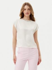 Imperial Bluzka RIC3JBA Écru Regular Fit. Bluzki damskie Imperial, xs, bez wzorów, z syntetyku, bez kołnierzyka, bez ramiączek. Za 199.99 zł.