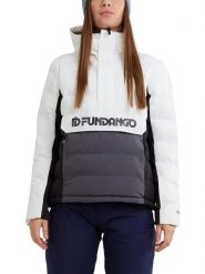 Kurtka narciarska damska Everett Padded Anorak. Białe kurtki damskie Fundango, l, bez wzorów, z poliesteru, krótkie, bez kaptura, narciarskie. Za 399.00 zł.