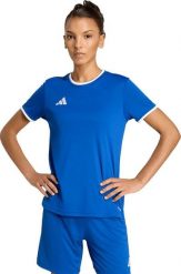 Koszulka damska adidas Entrada 26 Jersey niebieska JZ2495 2XL. Niebieskie t-shirty damskie Adidas, xl, bez wzorów, z jersey, bez kołnierzyka. Za 86.34 zł.