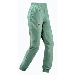 Spodnie boulderowe dla kobiet Turkusowy. Niebieskie spodnie materiałowe damskie FELSENFEST, bez wzorów, z elastanu. Za 399.99 zł.