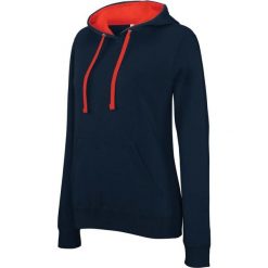 Bluza damska z kapturem Kariban Contrastée. Czerwone bluzy damskie KARIBAN, bez wzorów, z kapturem. Za 194.50 zł.