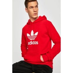 Adidas Originals - Bluza. Czerwone bluzy męskie adidas Originals, l, bez wzorów, z bawełny, z kapturem. Za 249.90 zł.
