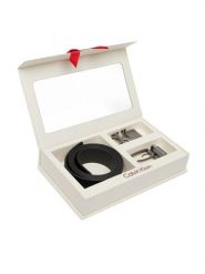 Calvin Klein Pasek Two Belt Rev Gift Set 35Mm LV04D0025G Czarny. Czarne paski damskie Calvin Klein, bez wzorów, ze skóry. Za 409.99 zł.
