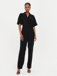 Marella Kombinezon Clacson 2423246013 Czarny Regular Fit. Czarne sukienki damskie Marella, bez wzorów, z syntetyku, bez kołnierzyka, bez ramiączek. Za 939.99 zł.