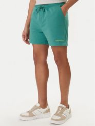 Tommy Jeans Szorty sportowe Contrast Linear DM0DM22697 Zielony Regular Fit. Zielone krótkie spodenki sportowe męskie Tommy Jeans, m, bez wzorów, z bawełny. Za 209.99 zł.