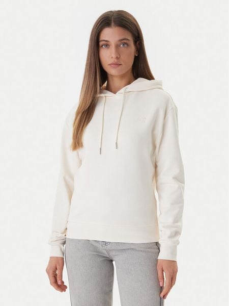 Calvin Klein Jeans Bluza LV047C224G Écru Boxy Fit. Białe bluzy damskie Calvin Klein Jeans, xl, bez wzorów, z bawełny, bez kaptura. Za 267.99 zł.