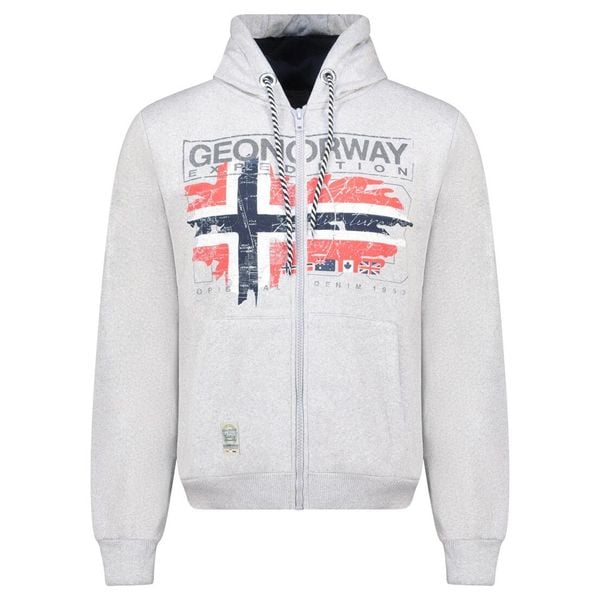 Bluza Geographical Norway GRUSTY BLENDED GREY DB MEN 100 mieszana szarość męska. Czerwone bluzy męskie Geographical Norway, m, bez wzorów, bez kaptura. Za 149.00 zł.